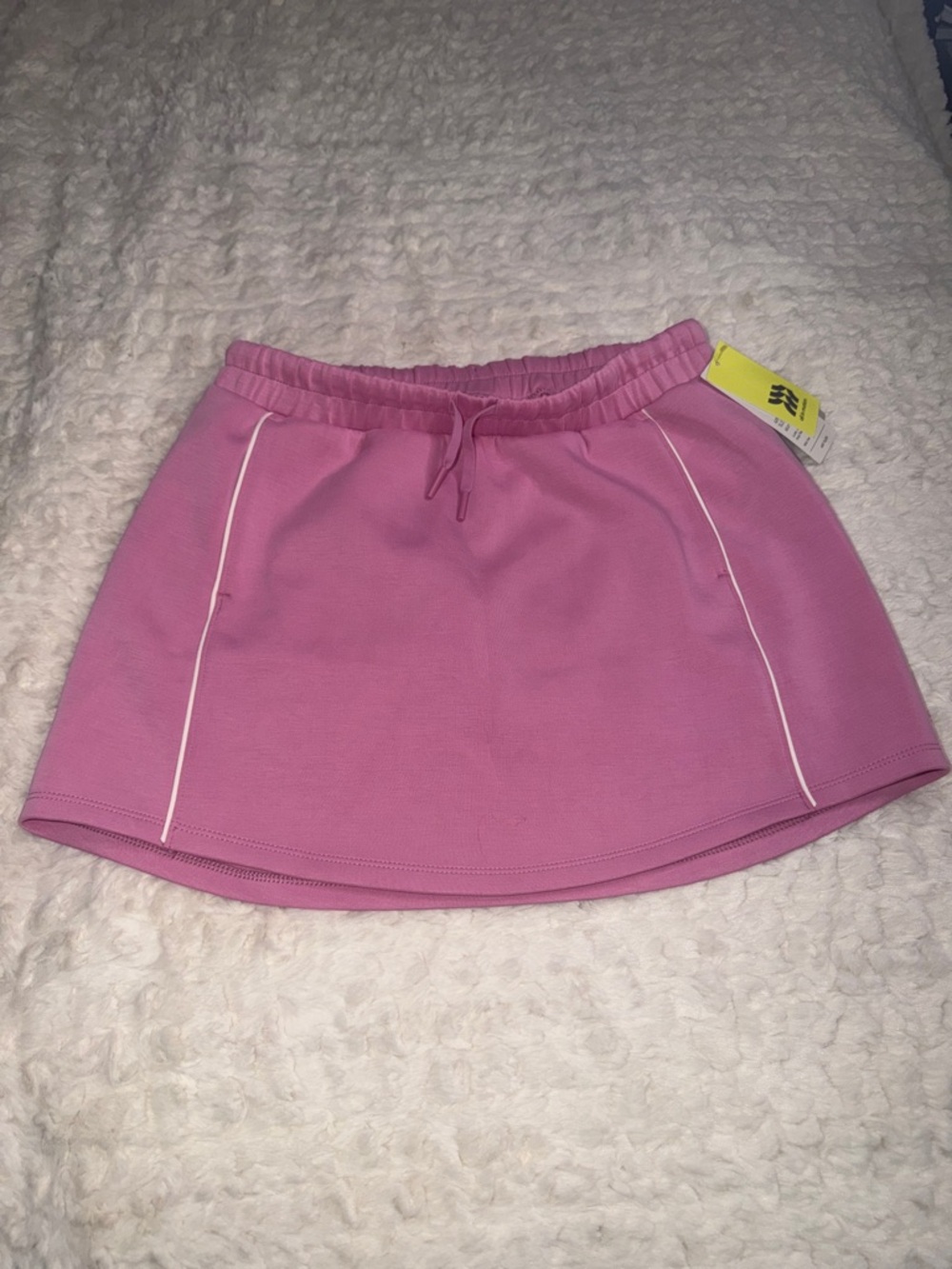Girls' Pink Athletic Skirt with Drawstring Waist